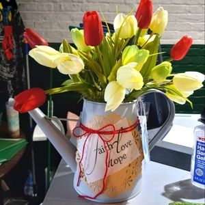 Spring floral arrangement tulips